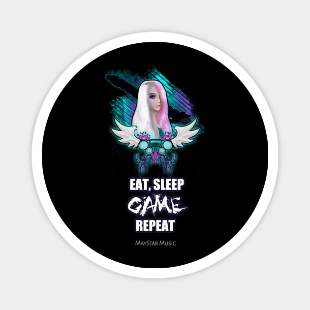 Eat Sleep Game Repeat Magnet by MaystarUniverse